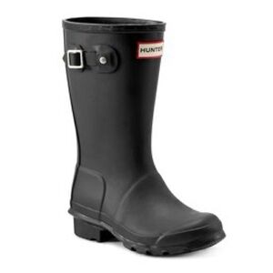 HUNTER Original Big Kid Rain Boot Kids Unisex 4 boy 5 girl Grey
